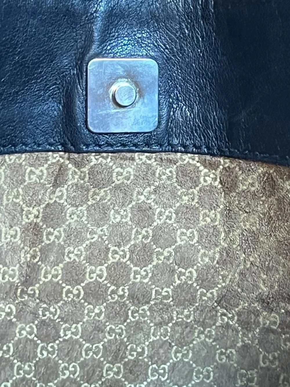 Gucci Amalfi Black Leather Hobo Shoulder Bag Web Strap Vintage - Picture 16 of 16